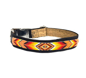 Eco-FriendlyCork_UpcycledGore-Tex_Hand-BeadedCollar_Orangeshadesarrows