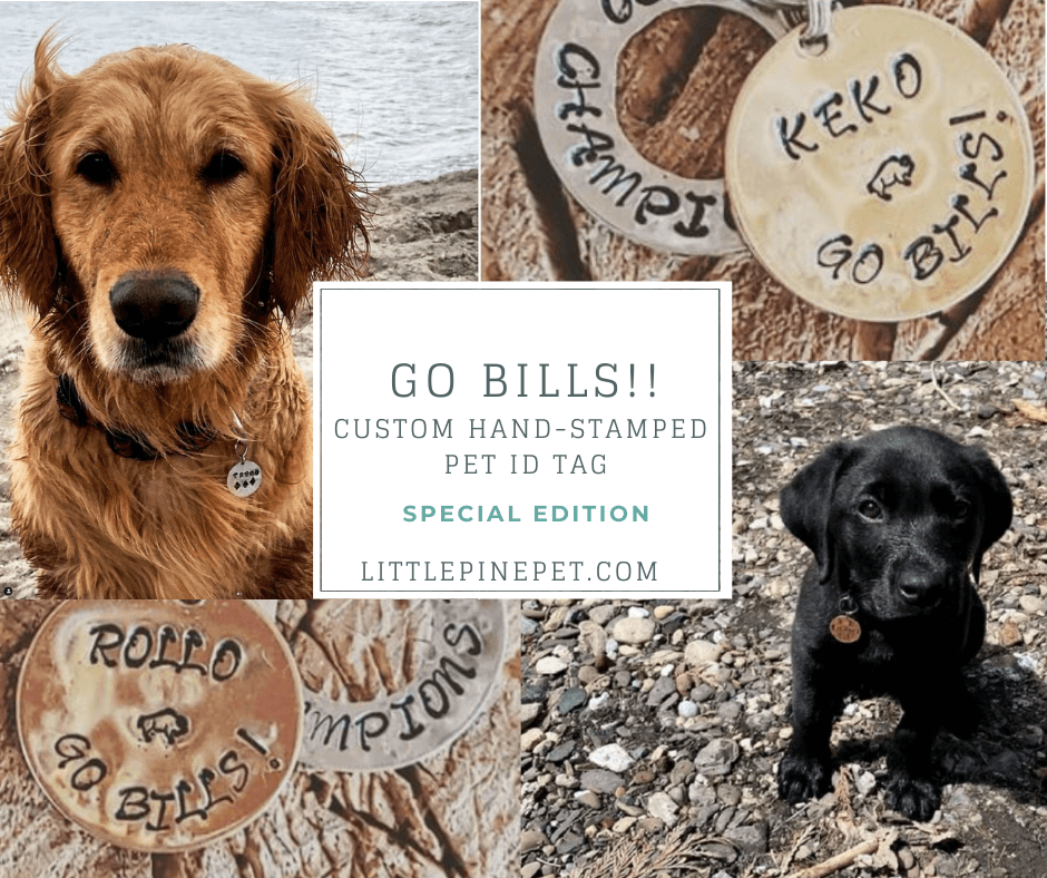 Custom BUFFALO BILLS Hand-Stamped Pet ID Tag – Little Pine Lifestyle and  Apparel